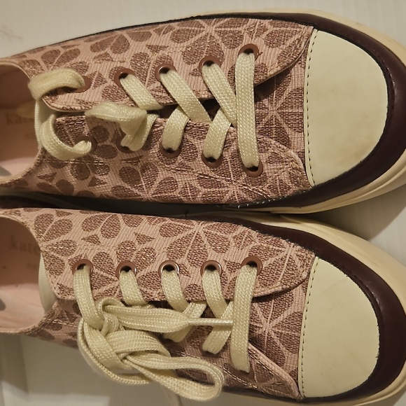 Kate Spade Womens Kaia Spade Flower Coated Canvas Sneakers Light Pink - Picture 4 of 7